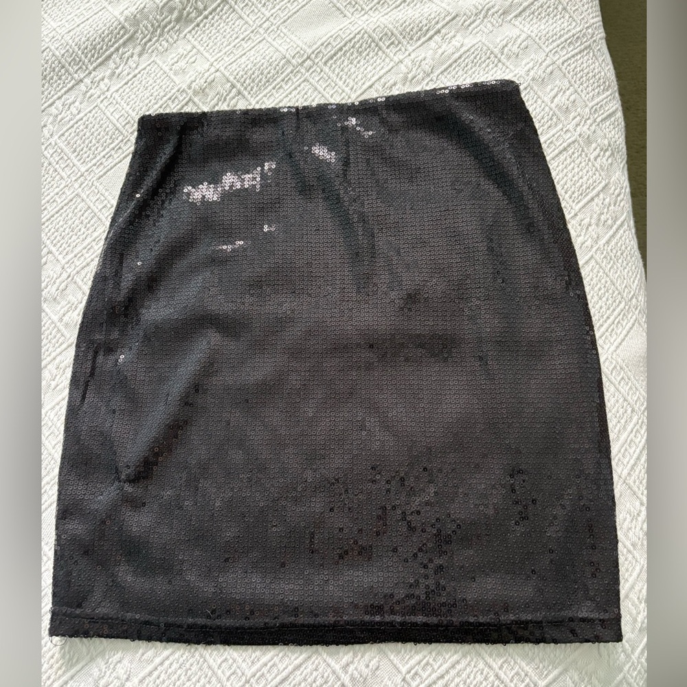 Garage Black Sequin Pencil Skirt